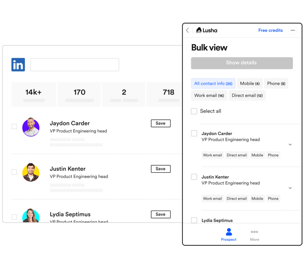 lusha chrome extension t find emails
