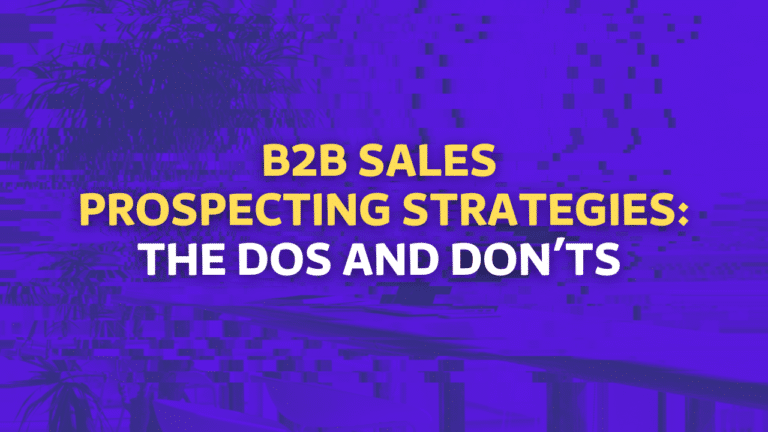 b b sales prospecting strategies