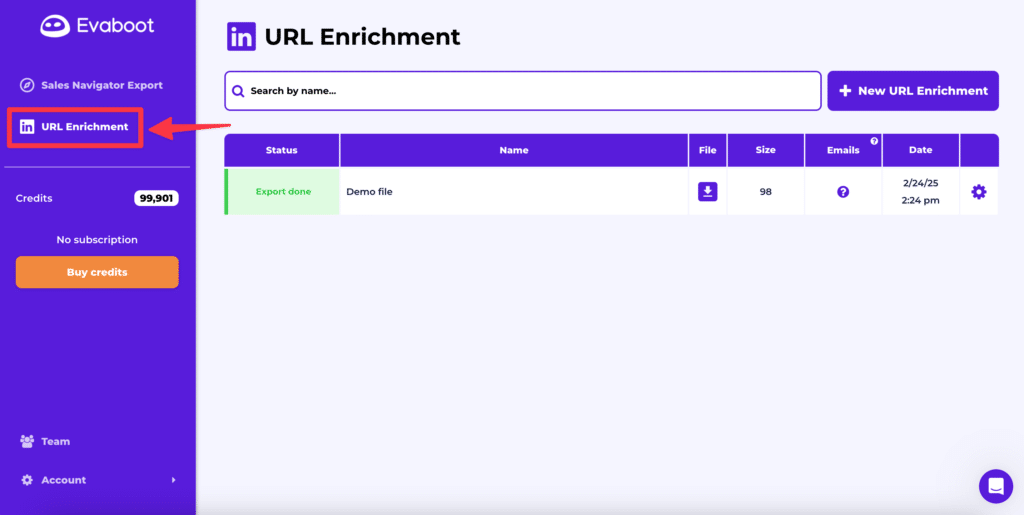 url enrichment evaboot