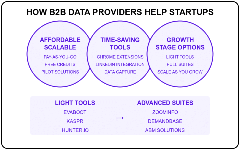 how b2b data providers help startups and small teams